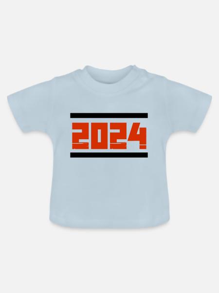2024 - Baby Bio-T-Shirt mit Rundhals - Hellblau