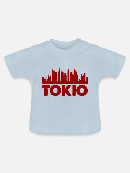 Tokio - Baby Bio-T-Shirt mit Rundhals - Hellblau