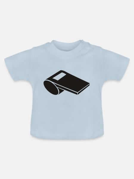 Pfeife - Baby Bio-T-Shirt mit Rundhals - Hellblau