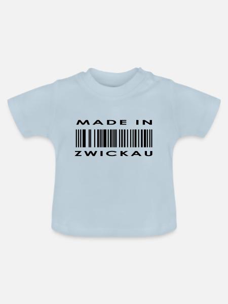 Zwickau - Baby Bio-T-Shirt mit Rundhals - Hellblau