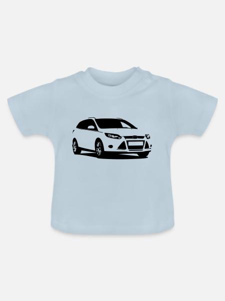 Focus - Baby Bio-T-Shirt mit Rundhals - Hellblau