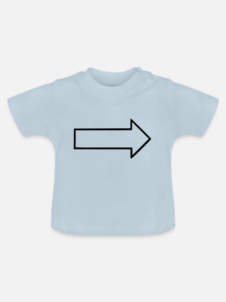 Pfeil - Baby Bio-T-Shirt mit Rundhals - Hellblau