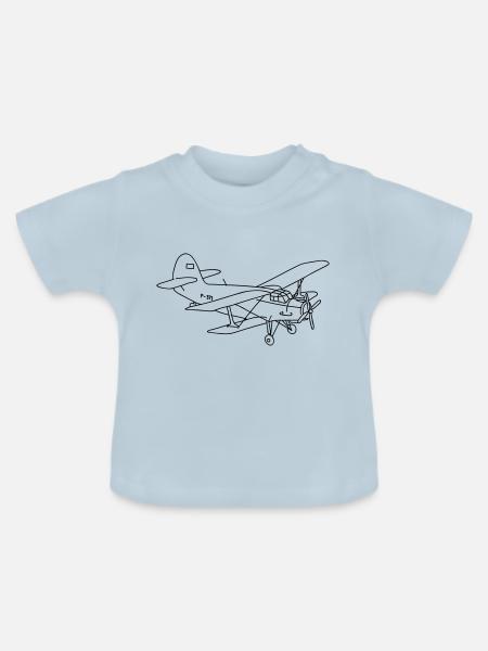 Doppeldecker - Baby Bio-T-Shirt mit Rundhals - Hellblau