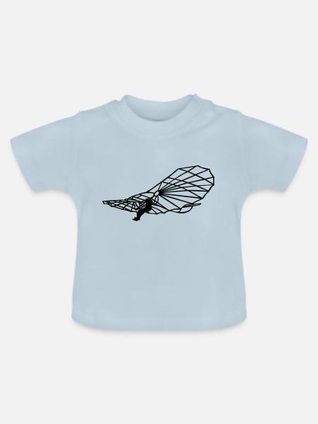 Oldtimer Fluggerät - Baby Bio-T-Shirt mit Rundhals - Hellblau