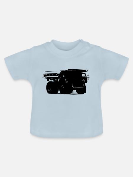 Muldenkipper - Baby Bio-T-Shirt mit Rundhals - Hellblau