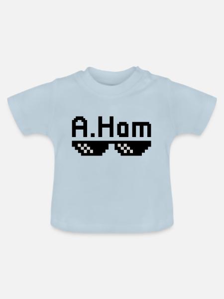 A. Ham - Baby Bio-T-Shirt mit Rundhals - Hellblau