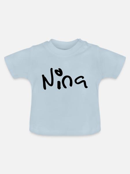 nina - Baby Bio-T-Shirt mit Rundhals - Hellblau