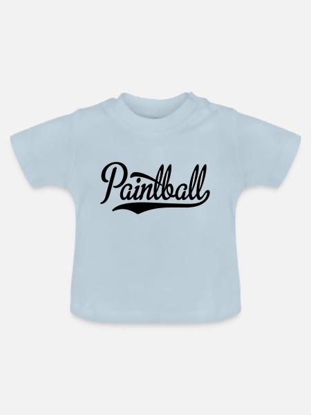 paintball - Baby Bio-T-Shirt mit Rundhals - Hellblau