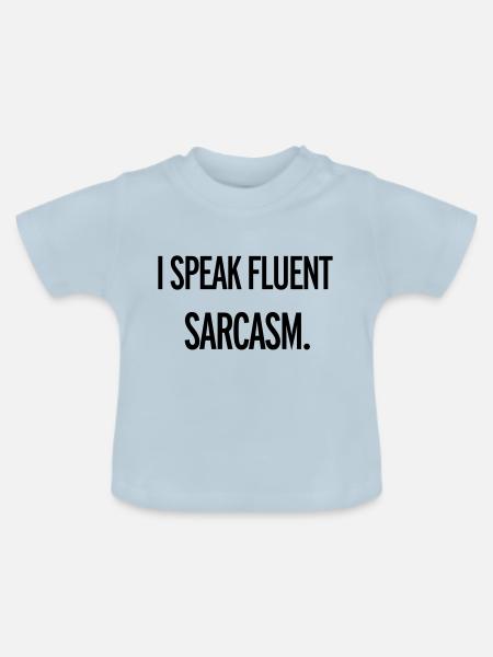 Sarcasm - Baby Bio-T-Shirt mit Rundhals - Hellblau