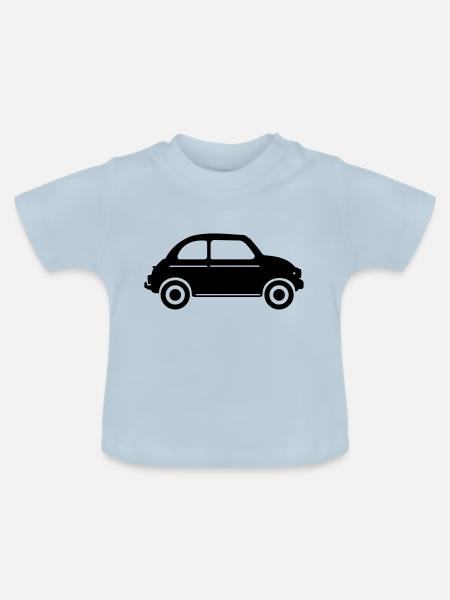 italienisches Auto - Baby Bio-T-Shirt mit Rundhals - Hellblau