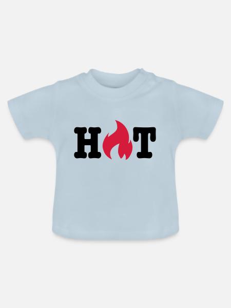 hot - Baby Bio-T-Shirt mit Rundhals - Hellblau
