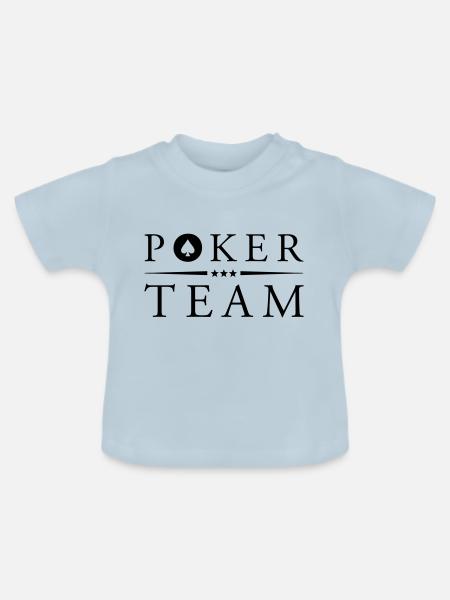 poker team pik - Baby Bio-T-Shirt mit Rundhals - Hellblau