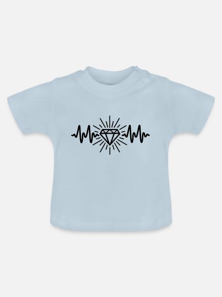 Diamant - Baby Bio-T-Shirt mit Rundhals - Hellblau