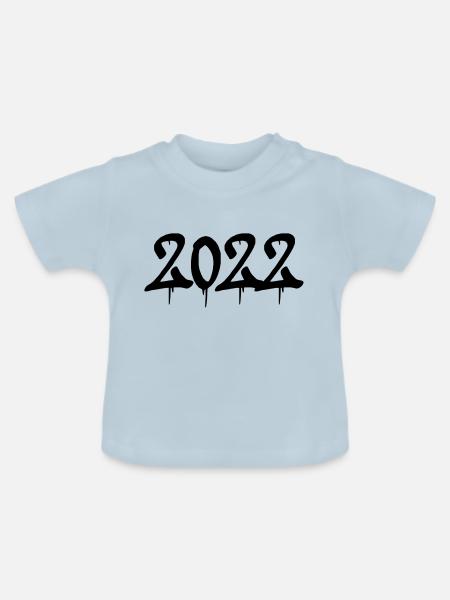 2022 - Baby Bio-T-Shirt mit Rundhals - Hellblau