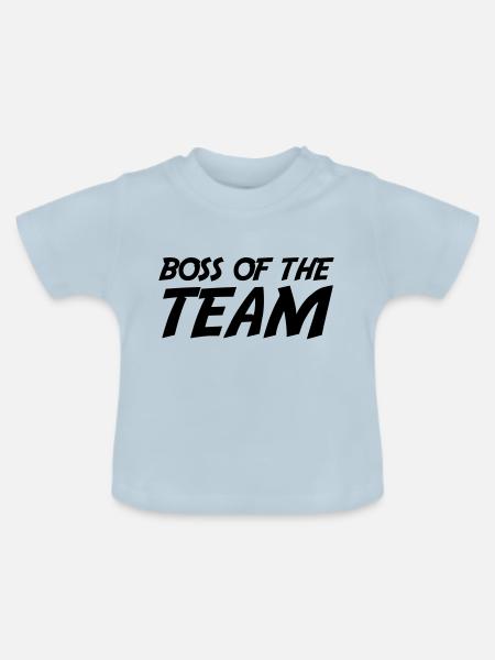Boss of the Team - Baby Bio-T-Shirt mit Rundhals - Hellblau