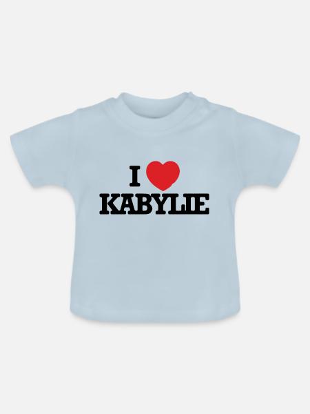 Ich liebe Kabylie - Baby Bio-T-Shirt mit Rundhals - Hellblau