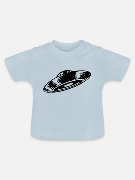Besucher unidentifiziertes fliegendes Flugobjekt - Baby Bio-T-Shirt mit Rundhals - Hellblau