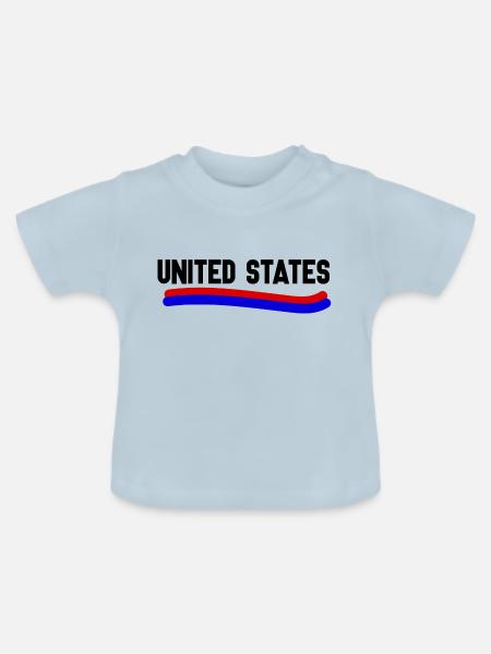 USA - Baby Bio-T-Shirt mit Rundhals - Hellblau