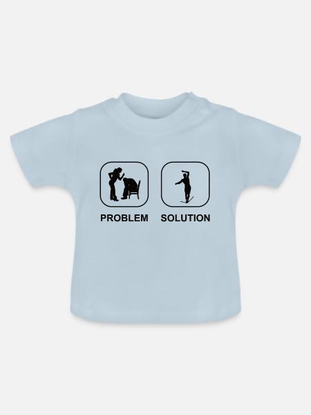 Slackline Tricklining Geschenk Slackliner - Baby Bio-T-Shirt mit Rundhals - Hellblau