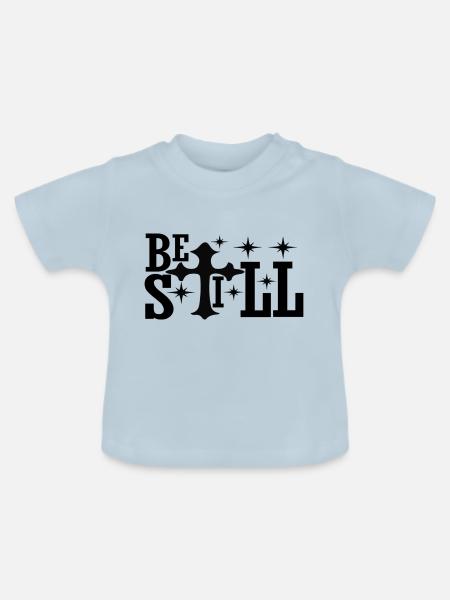 Be Still - Baby Bio-T-Shirt mit Rundhals - Hellblau