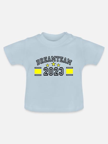 Dreamteam 2023 - Baby Bio-T-Shirt mit Rundhals - Hellblau