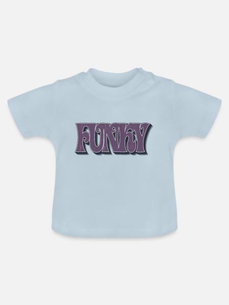Funky Music - Baby Bio-T-Shirt mit Rundhals - Hellblau