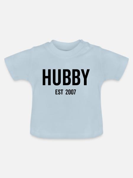 Hubby Est 2007 - Baby Bio-T-Shirt mit Rundhals - Hellblau