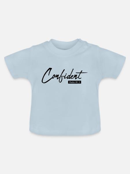 Confident - Baby Bio-T-Shirt mit Rundhals - Hellblau