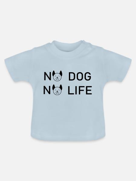 Dog Hund - Baby Bio-T-Shirt mit Rundhals - Hellblau