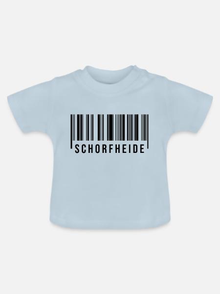 Schorfheide Strichcode - Baby Bio-T-Shirt mit Rundhals - Hellblau