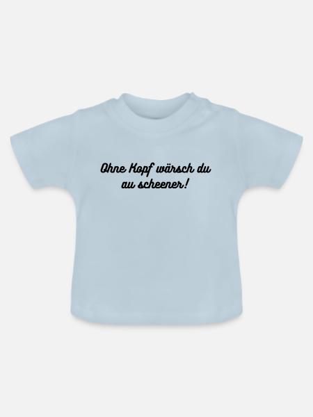 Ohne Kopf - Baby Bio-T-Shirt mit Rundhals - Hellblau