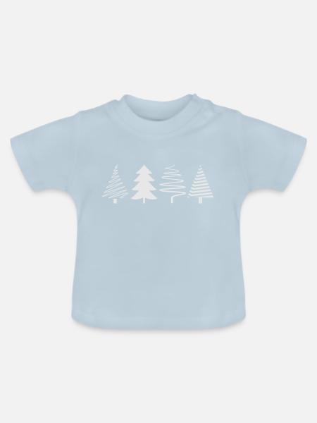Trees - Baby Bio-T-Shirt mit Rundhals - Hellblau