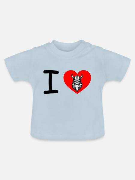 Wikinger Bekleidung - Baby Bio-T-Shirt mit Rundhals - Hellblau