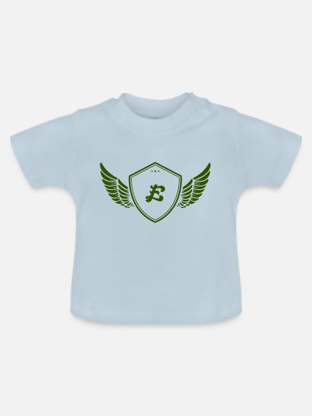 wappen e - Baby Bio-T-Shirt mit Rundhals - Hellblau