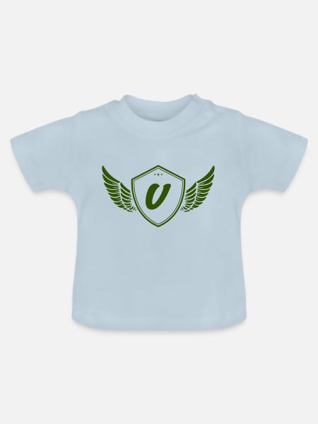 wappen v - Baby Bio-T-Shirt mit Rundhals - Hellblau