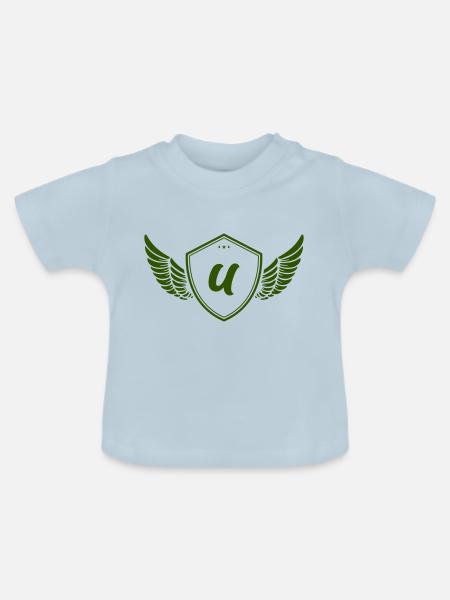 wappen u - Baby Bio-T-Shirt mit Rundhals - Hellblau