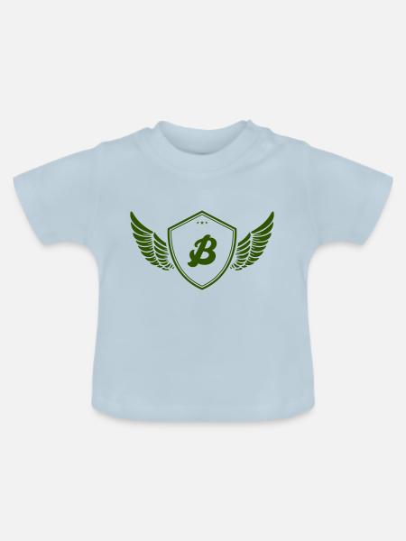 wappen b - Baby Bio-T-Shirt mit Rundhals - Hellblau