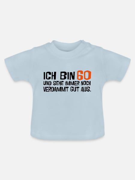 sechzig - Baby Bio-T-Shirt mit Rundhals - Hellblau