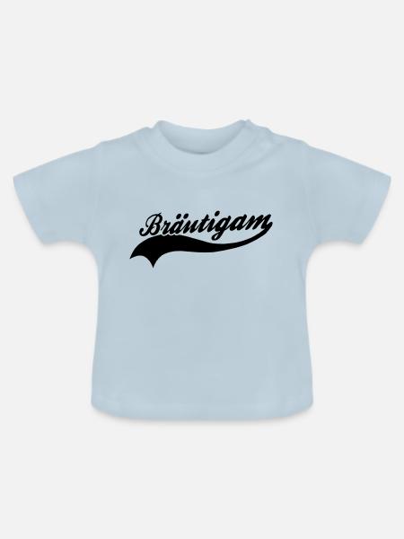 Bräutigam - Baby Bio-T-Shirt mit Rundhals - Hellblau
