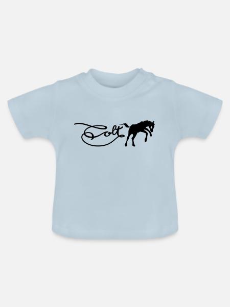 colt logo - Baby Bio-T-Shirt mit Rundhals - Hellblau