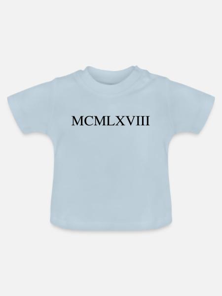 1968 - Baby Bio-T-Shirt mit Rundhals - Hellblau