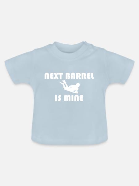 Bodyboarding - Baby Bio-T-Shirt mit Rundhals - Hellblau