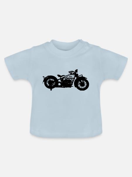 CHIEF BOBBER Oldtimer - Baby Bio-T-Shirt mit Rundhals - Hellblau