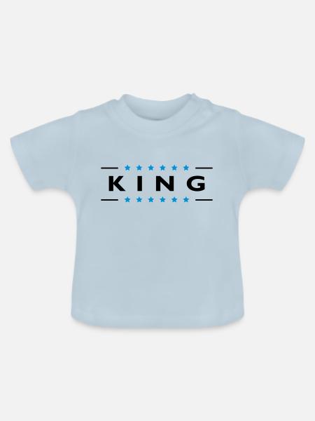 King - Baby Bio-T-Shirt mit Rundhals - Hellblau