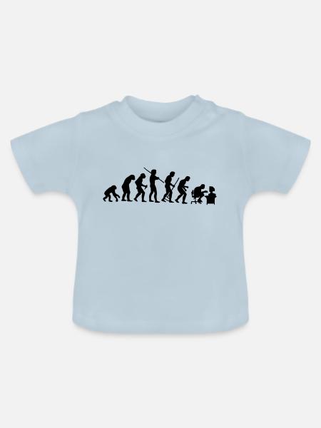 Evolution - Baby Bio-T-Shirt mit Rundhals - Hellblau