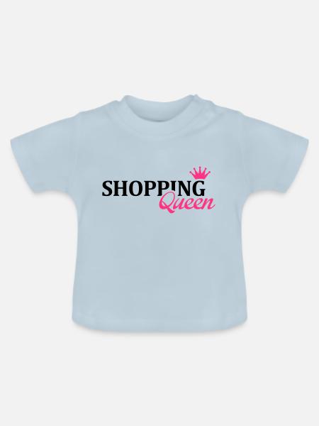 shopping_queen_1_f2 - Baby Bio-T-Shirt mit Rundhals - Hellblau