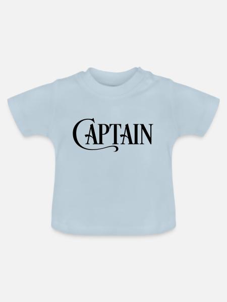 captain - Baby Bio-T-Shirt mit Rundhals - Hellblau