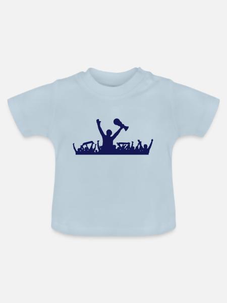 Fans Fussball Weltmeister - Baby Bio-T-Shirt mit Rundhals - Hellblau