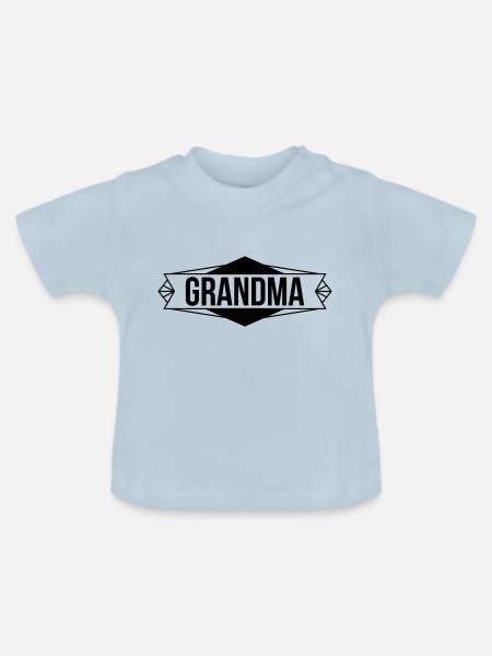 Grandma - Baby Bio-T-Shirt mit Rundhals - Hellblau