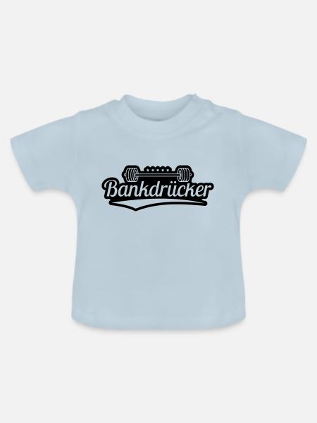 bankdruecker_gu1 - Baby Bio-T-Shirt mit Rundhals - Hellblau